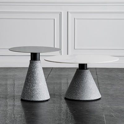1 Slate Pedestal Coffee Table Round Modern Minimalist Coffee Table
