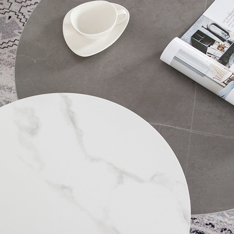 1 Slate Pedestal Coffee Table Round Modern Minimalist Coffee Table