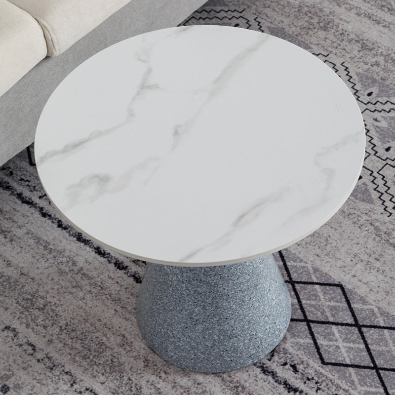 1 Slate Pedestal Coffee Table Round Modern Minimalist Coffee Table