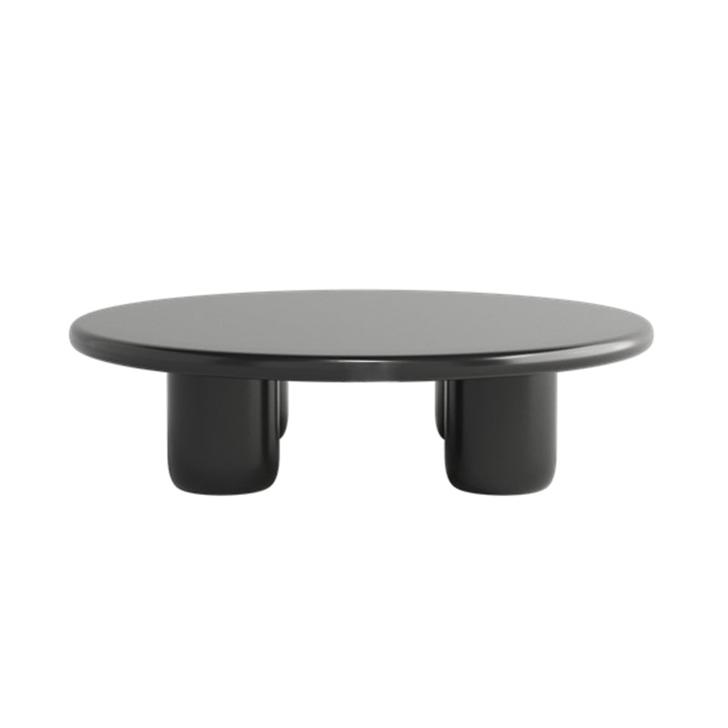 Solid Wood 4 Legs Coffee Table Round Modern Minimalist Coffee Table