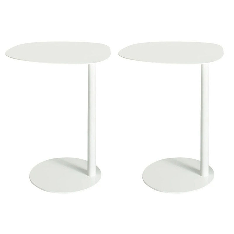 Rectangular Metal Table with Pedestal Base Base Medieval Modern Style Side Table