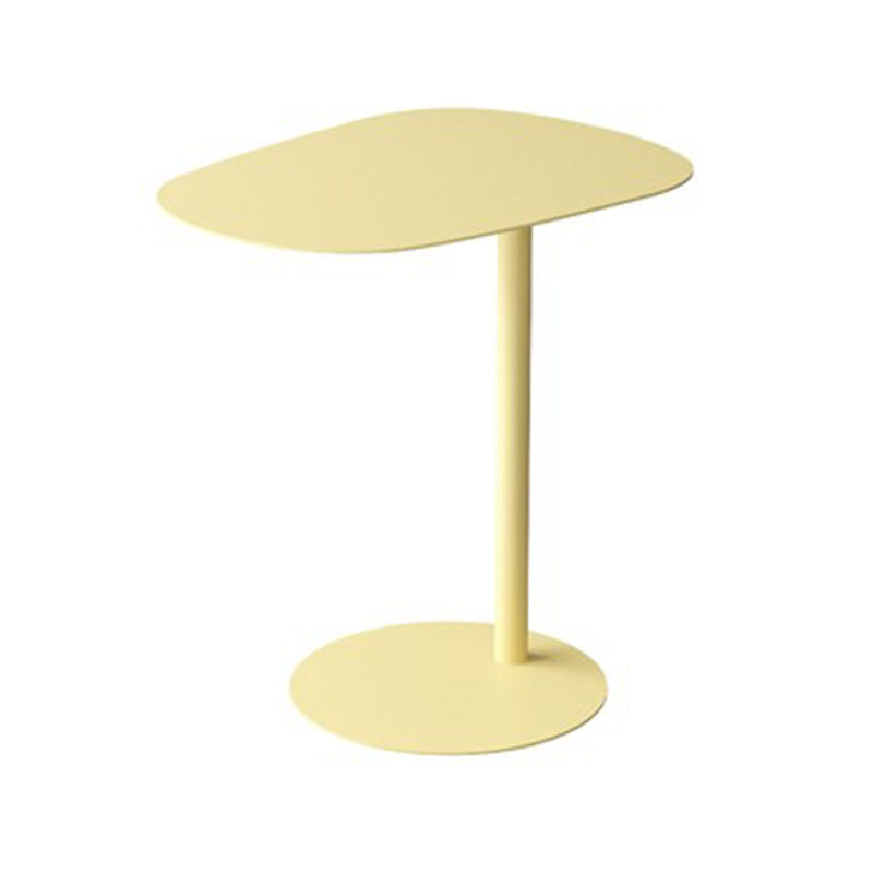 Rectangular Metal Table with Pedestal Base Base Medieval Modern Style Side Table