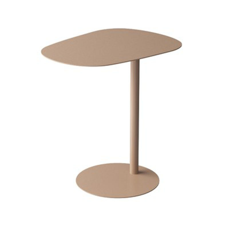 Rectangular Metal Table with Pedestal Base Base Medieval Modern Style Side Table