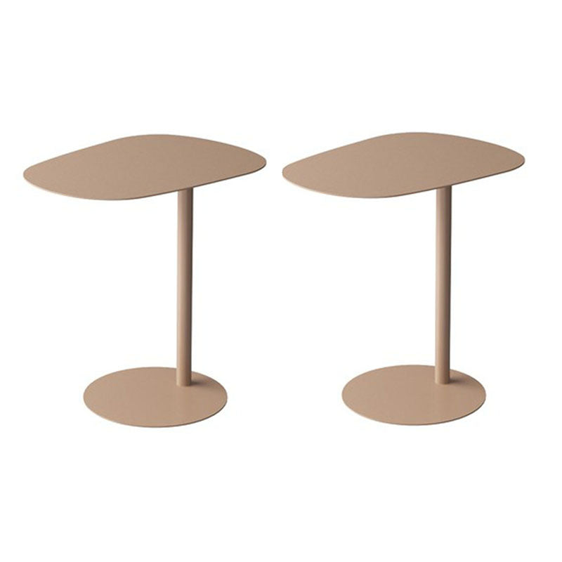 Rectangular Metal Table with Pedestal Base Base Medieval Modern Style Side Table