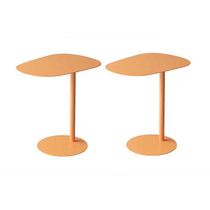 Rectangular Metal Table with Pedestal Base Base Medieval Modern Style Side Table