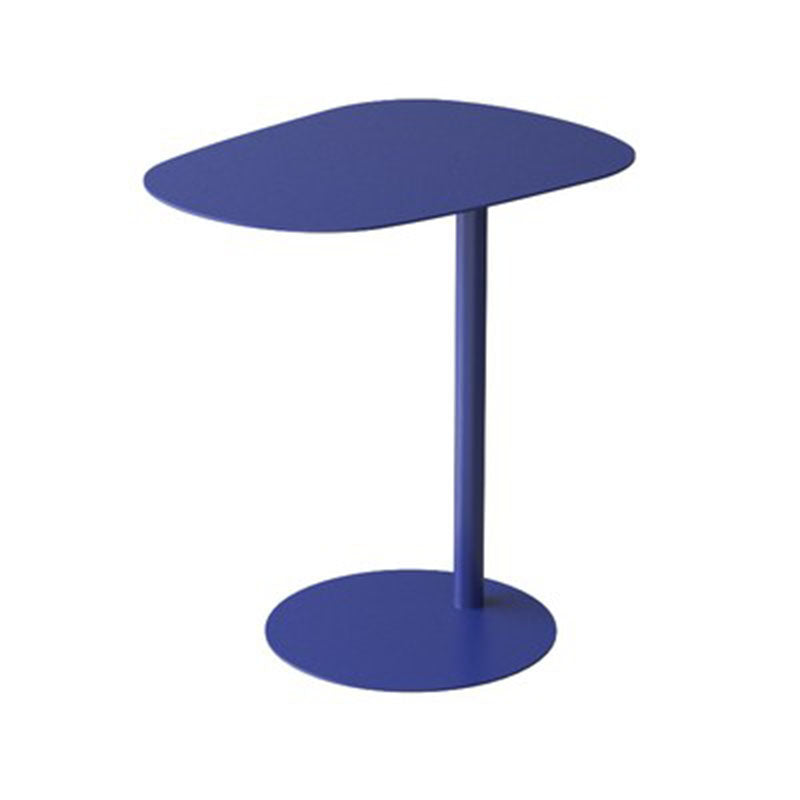 Rectangular Metal Table with Pedestal Base Base Medieval Modern Style Side Table