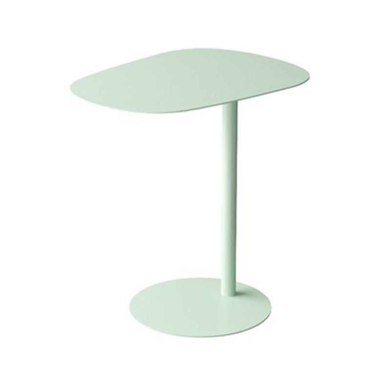 Rectangular Metal Table with Pedestal Base Base Medieval Modern Style Side Table