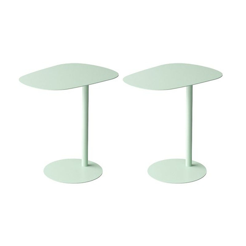 Rectangular Metal Table with Pedestal Base Base Medieval Modern Style Side Table
