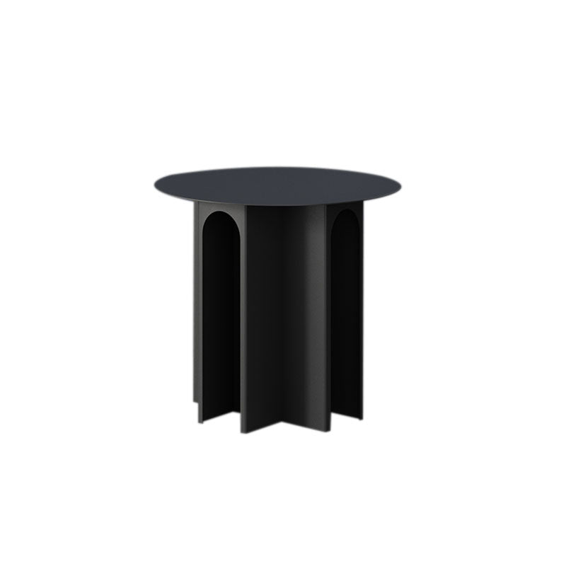 19.6"Tall Mid-Century Metal Round Top Side Table Pedestal End Table