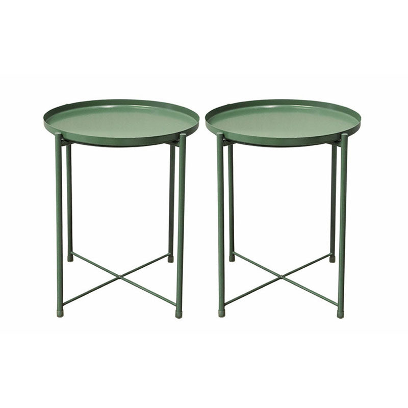 Medieval Modern Style Round Metal Table 4 Legs Base Side Table