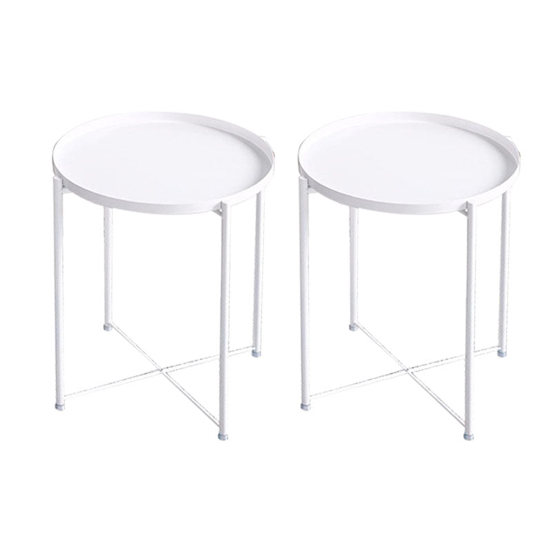 Medieval Modern Style Round Metal Table 4 Legs Base Side Table