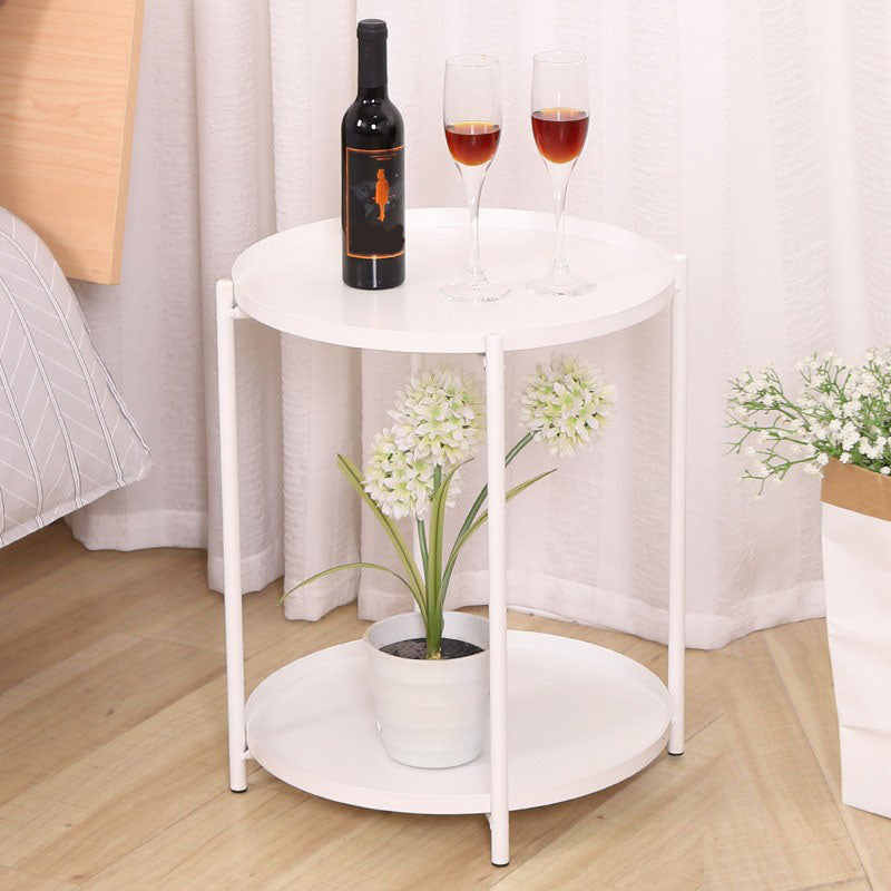 Medieval Modern Style Round Metal Table 4 Legs Base Side Table