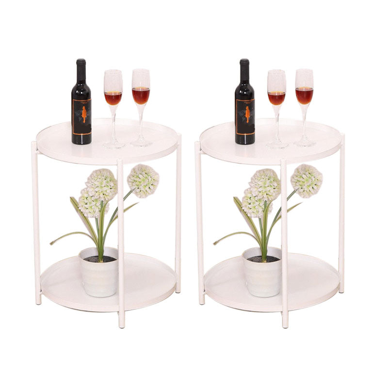 Medieval Modern Style Round Metal Table 4 Legs Base Side Table