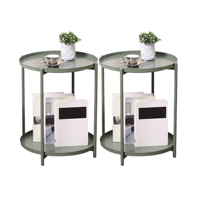 Medieval Modern Style Round Metal Table 4 Legs Base Side Table