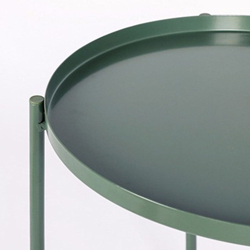 Medieval Modern Style Round Metal Table 4 Legs Base Side Table