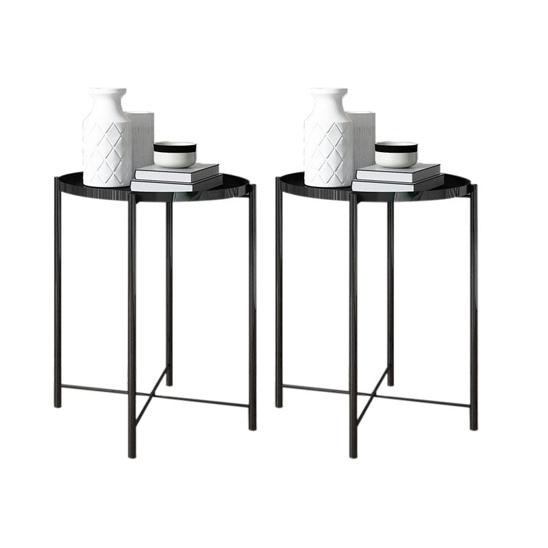 Medieval Modern Style Round Metal Table 4 Legs Base Side Table