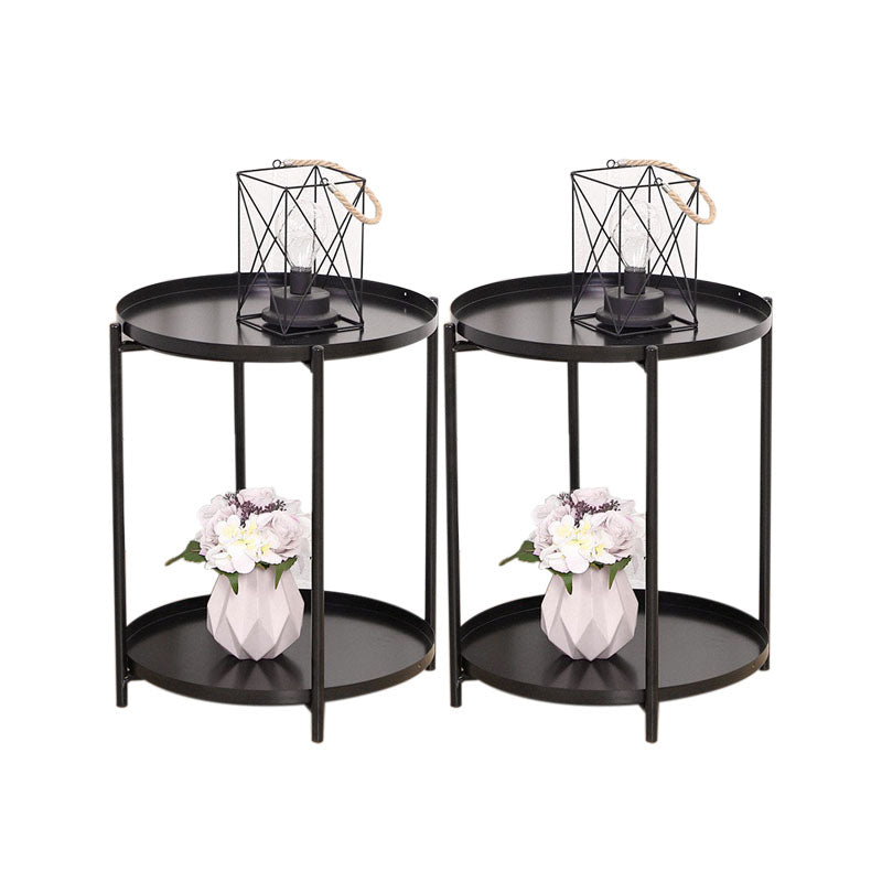 Medieval Modern Style Round Metal Table 4 Legs Base Side Table
