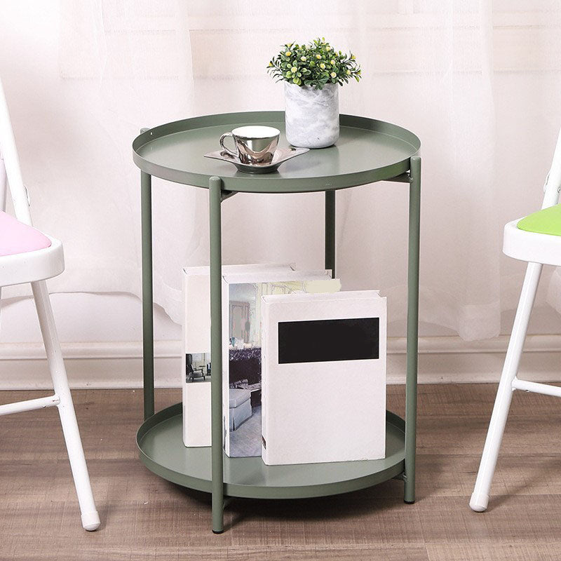 Medieval Modern Style Round Metal Table 4 Legs Base Side Table