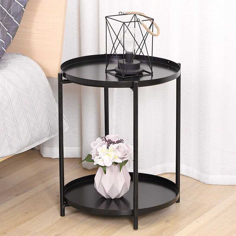 Medieval Modern Style Round Metal Table 4 Legs Base Side Table