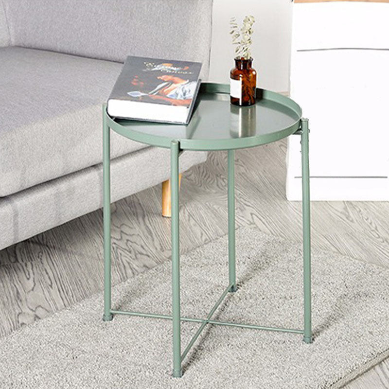 Medieval Modern Style Round Metal Table 4 Legs Base Side Table
