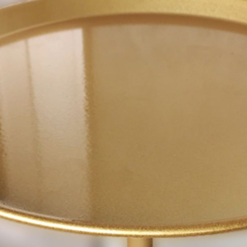 11.8" inch Wide Mid-Century Sofa Side Accent Table Metal Pedestal End Table