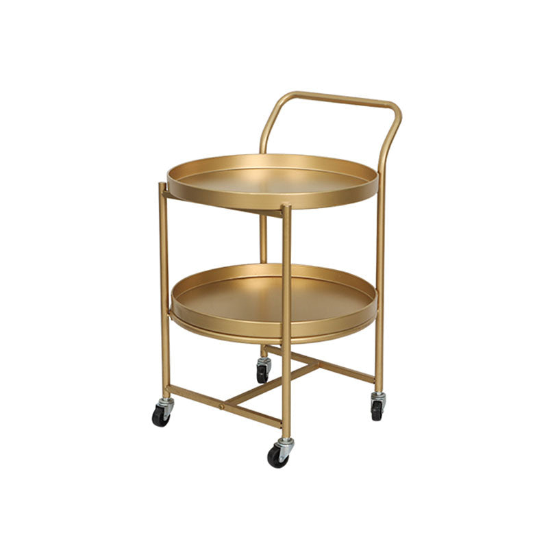 15.75 inch Wide Mid-Century Side Table Double Tier Round Side End Table