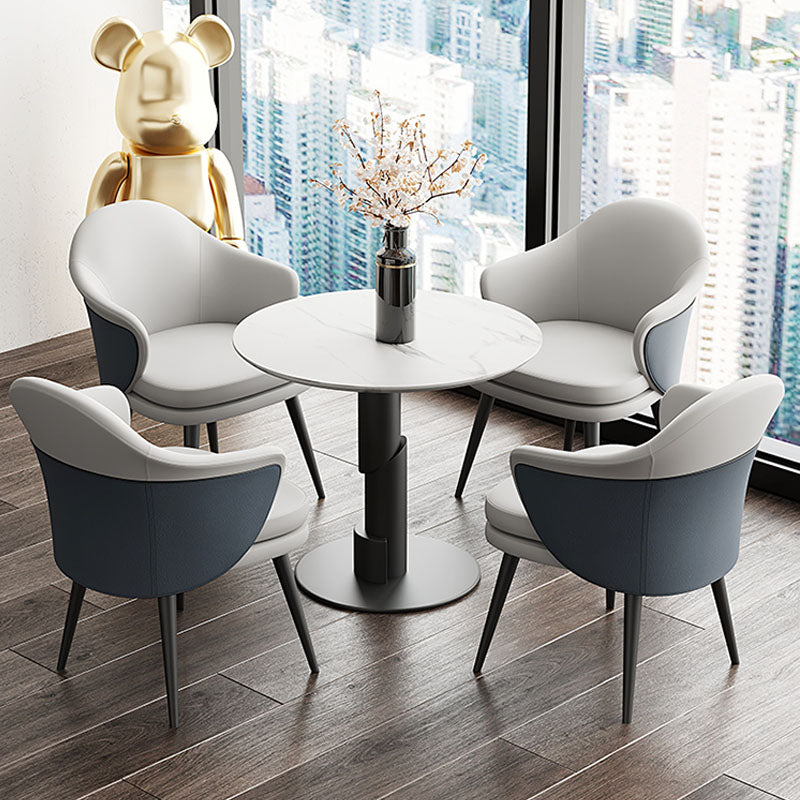 Nordic Style Metal Dining Chair Upholstered Arm Chair for Restaurant Use