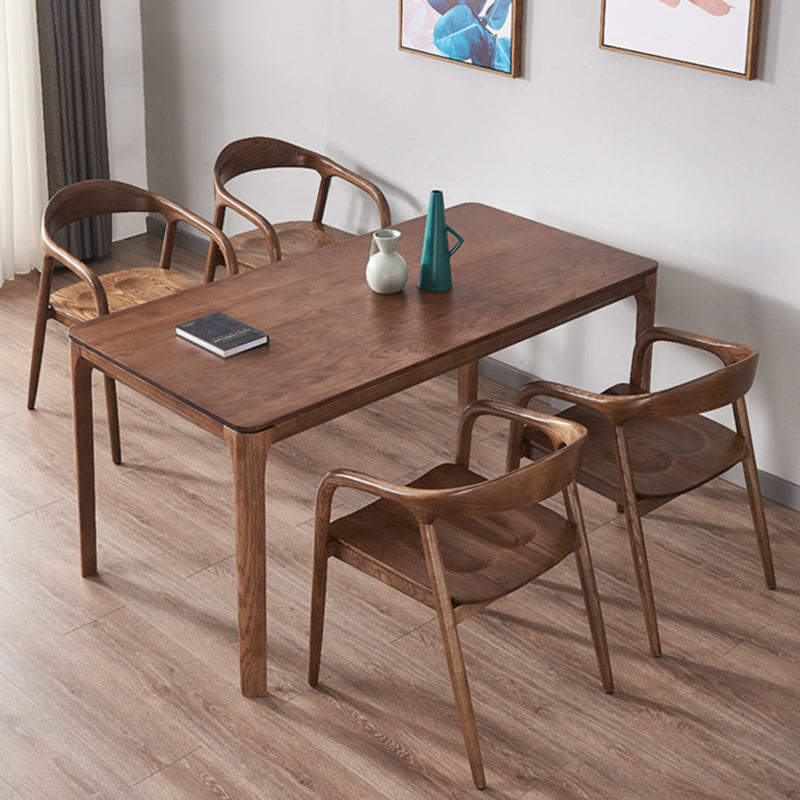 Traditional Style Dining Chairs Kitchen Arm Dining Chair with Wooden Legs