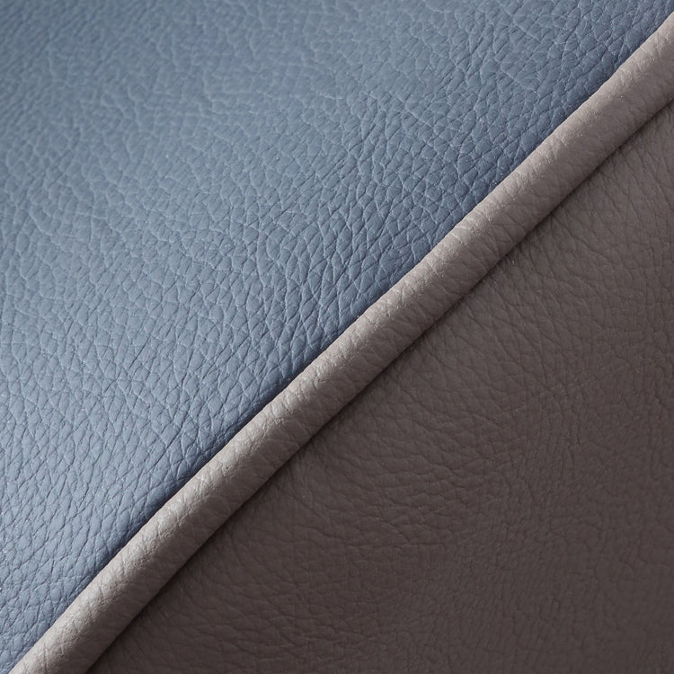 Contemporary Sloped Arm Chair Matte Finish Leather Curved Parsons Chair for Restaurant