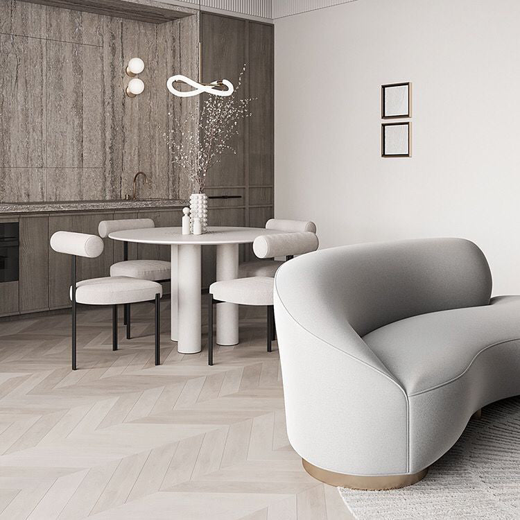 Designer Style Velvet Side Chair Open Back Dining Chair for Restaurant