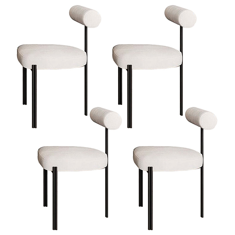 Designer Style Velvet Side Chair Open Back Dining Chair for Restaurant