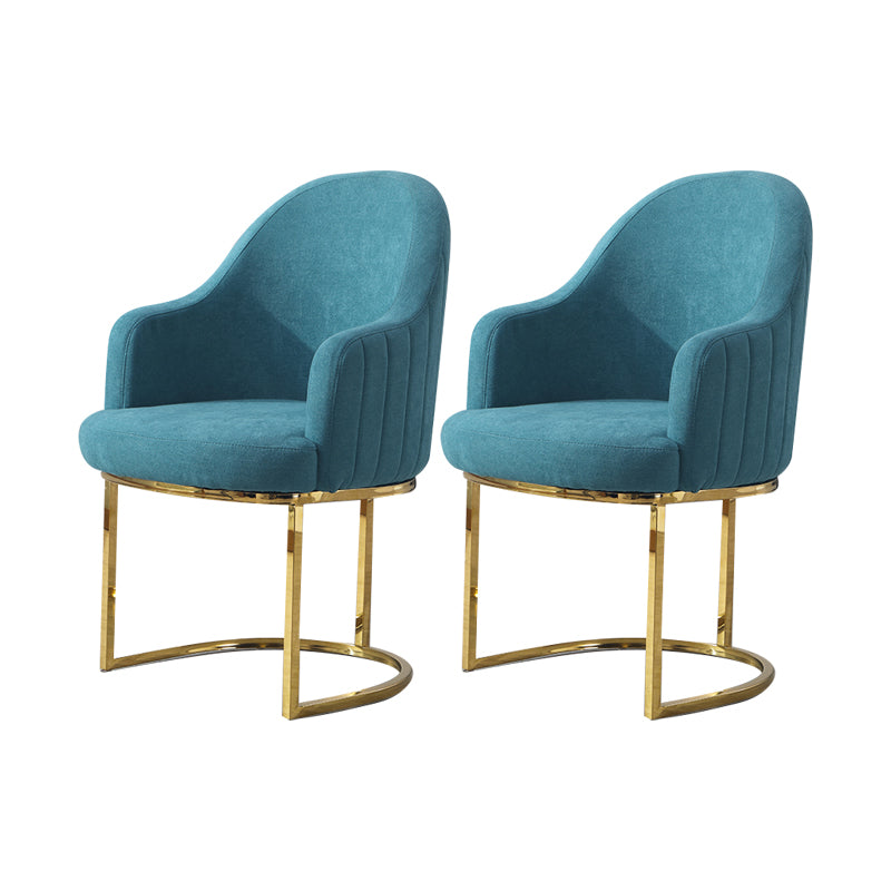 Glam Velvet Dining Room Chairs Upholstered Arm Chair for Restaurant Use