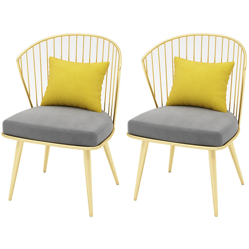 Scandinavian Windsor Back Side Chairs Upholstered Dining Chairs