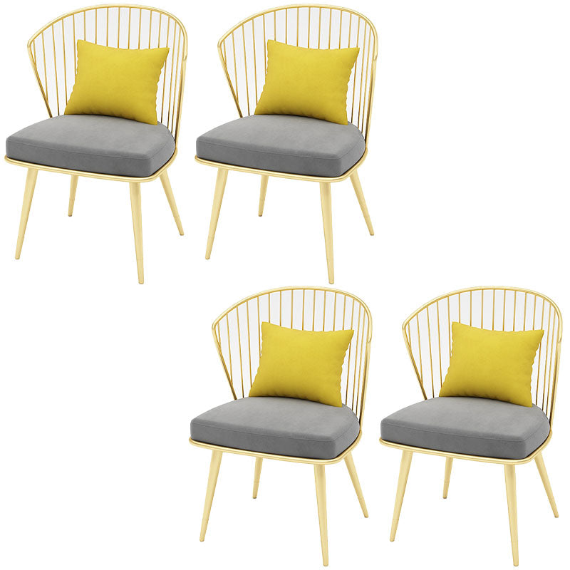 Scandinavian Windsor Back Side Chairs Upholstered Dining Chairs