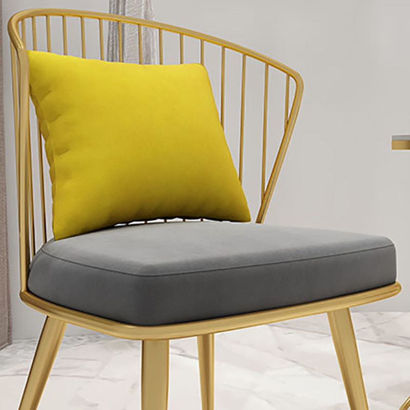 Scandinavian Windsor Back Side Chairs Upholstered Dining Chairs