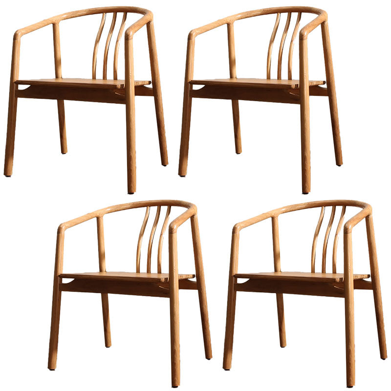 Traditional Style Dining Chairs Dining Arm Side Chairs with Wooden Legs