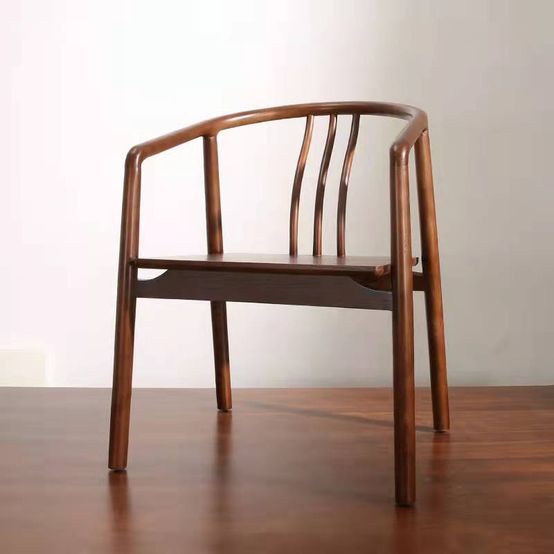 Traditional Style Dining Chairs Dining Arm Side Chairs with Wooden Legs