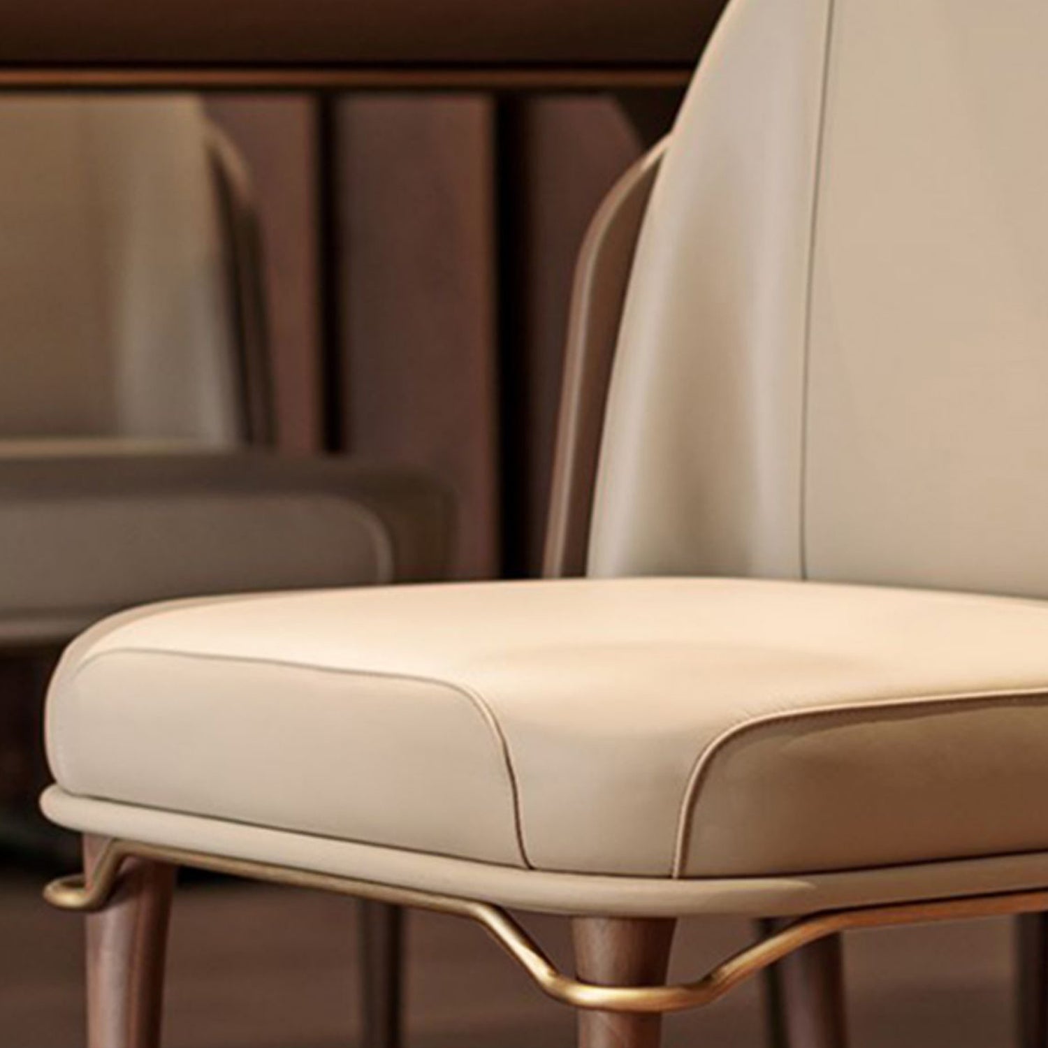 Matte Finish Parsons Dining Chair Modern Conference Room Leather Side Chair