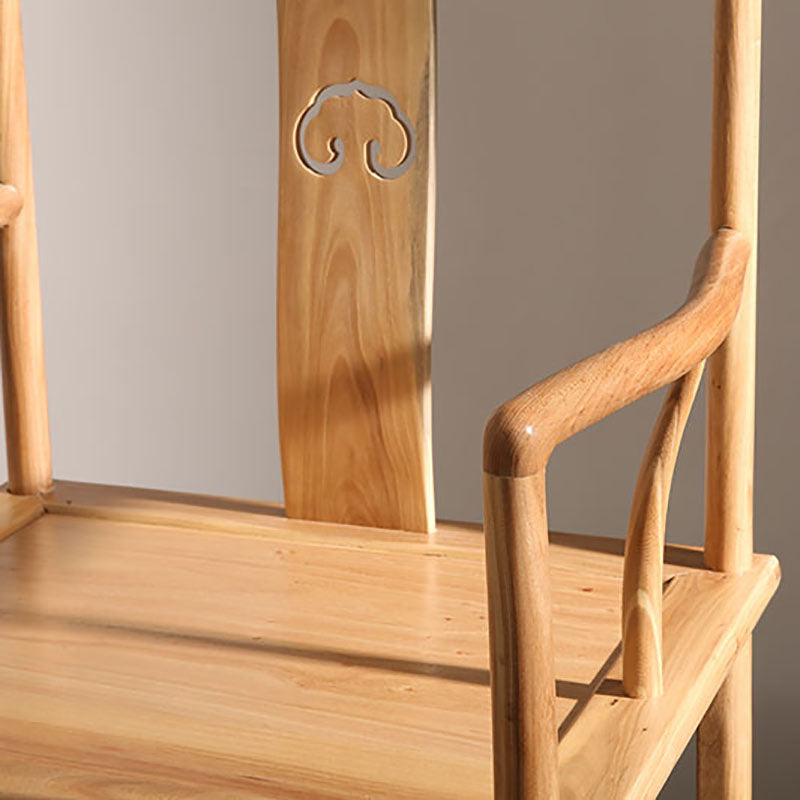 Traditional Style Dining Chairs Dining Arm Side Chair with Wooden Legs