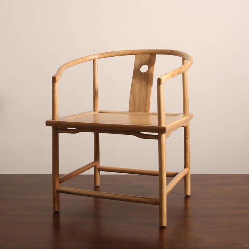 Traditional Style Dining Chair Dining Arm Side Chairs with Wooden Legs