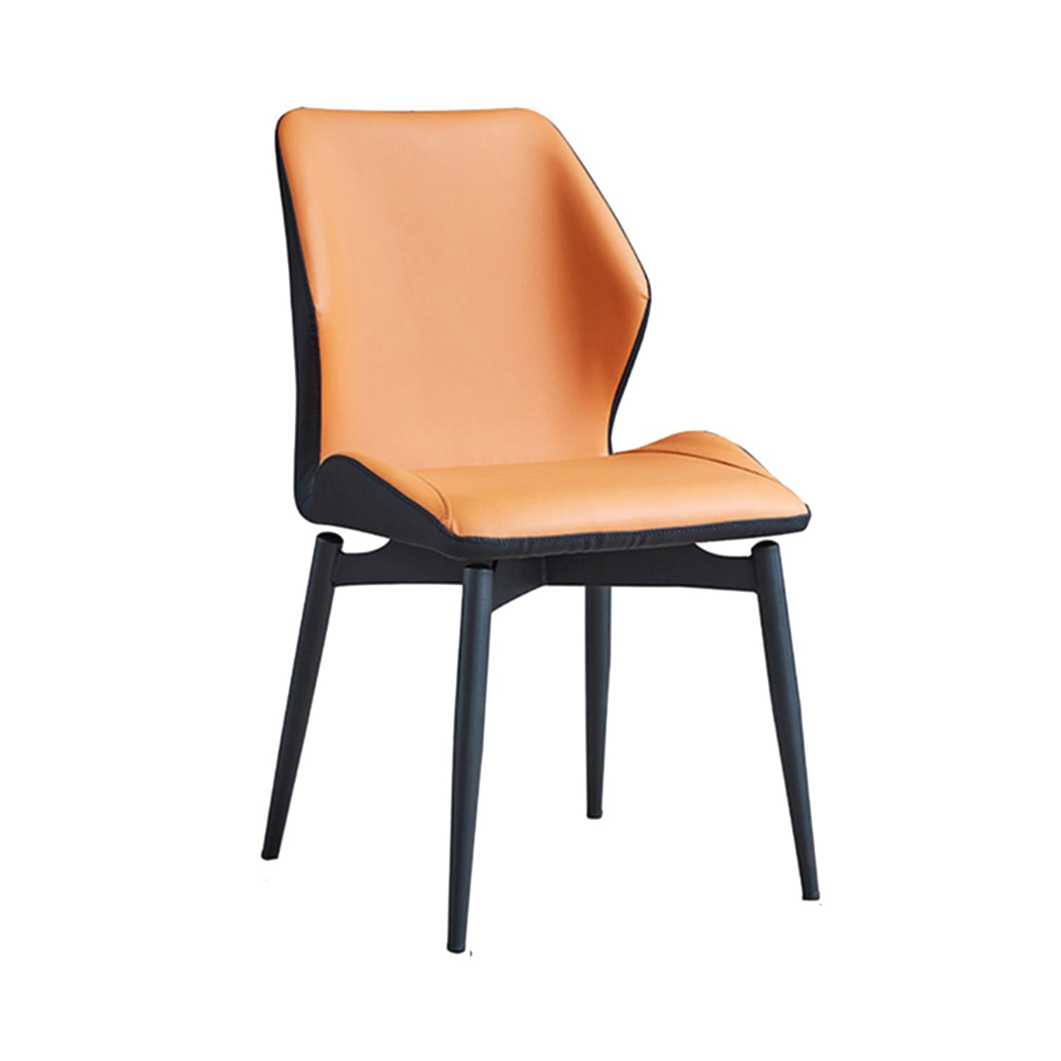 Modern Style Kitchen Metal Dining Chairs Wingback Dining Armless Side Chair