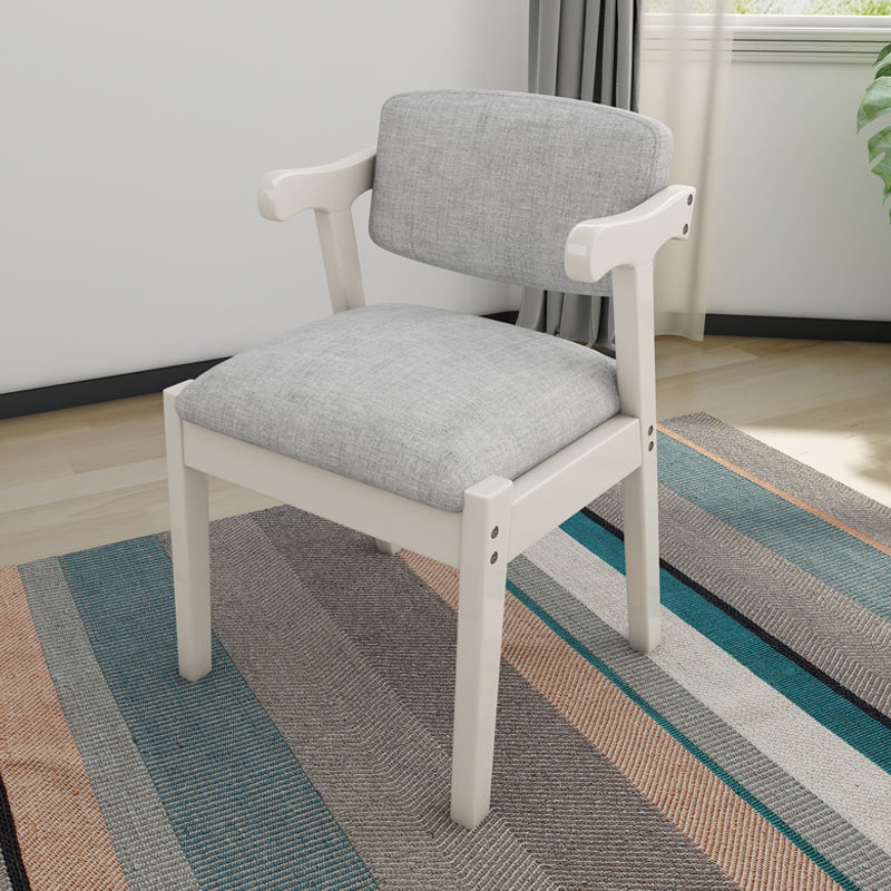 Contemporary Style Dining Chairs Dining Arm Side Chair with Wooden Legs