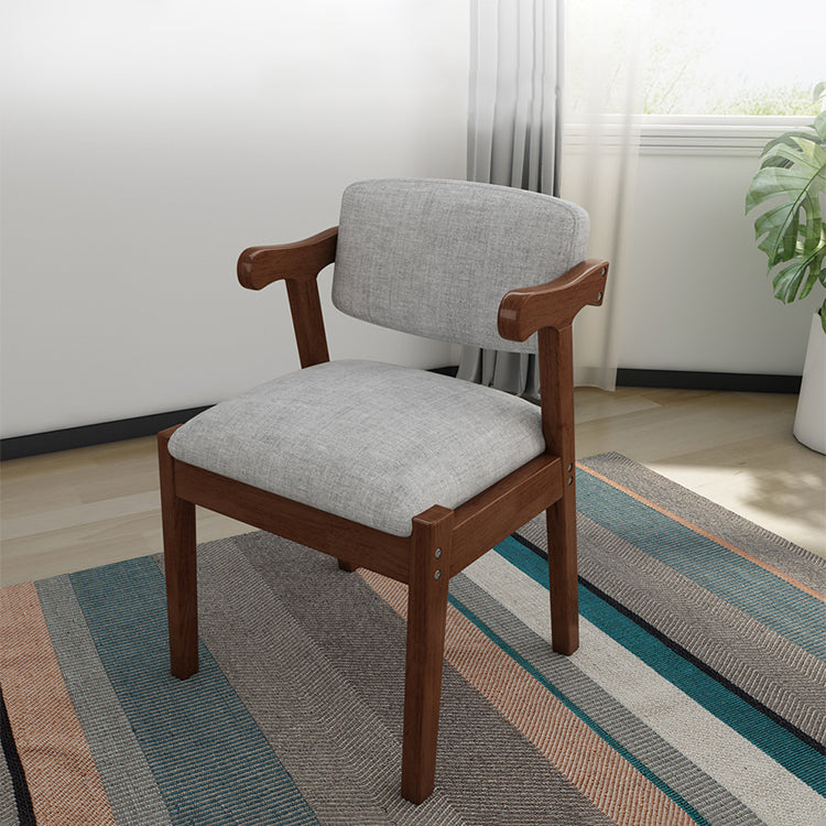 Contemporary Style Dining Chairs Dining Arm Side Chair with Wooden Legs