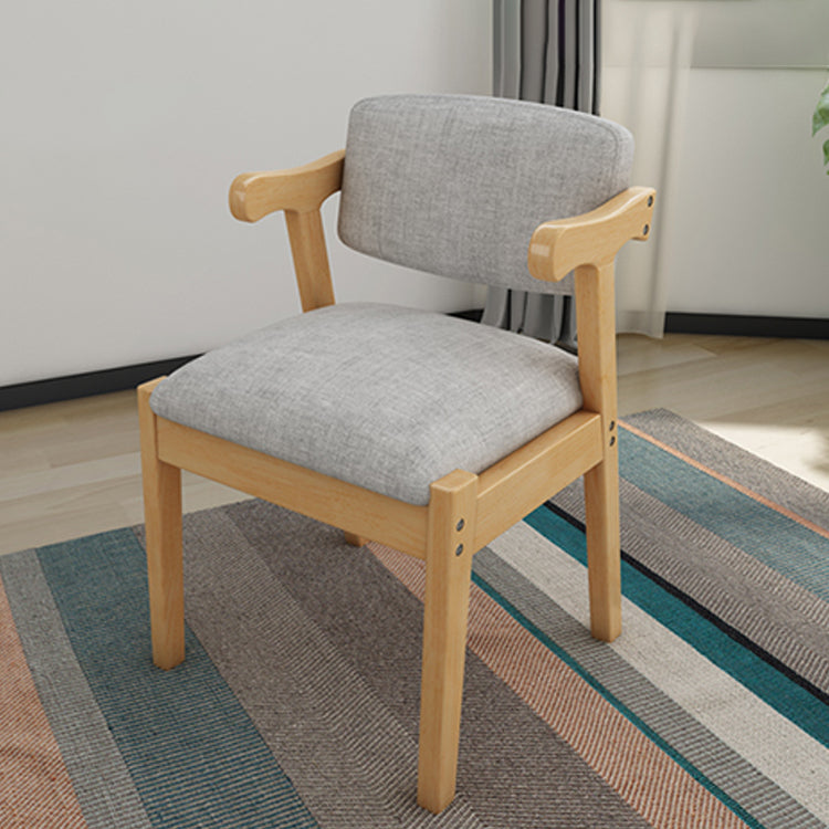 Contemporary Style Dining Chairs Dining Arm Side Chair with Wooden Legs