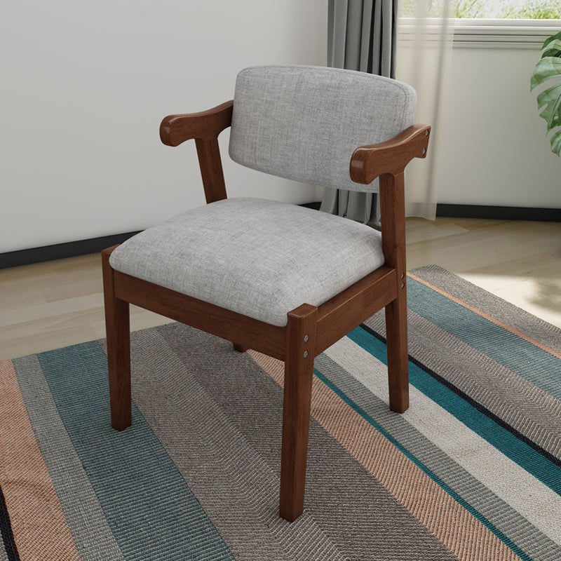 Contemporary Style Dining Chairs Dining Arm Side Chair with Wooden Legs