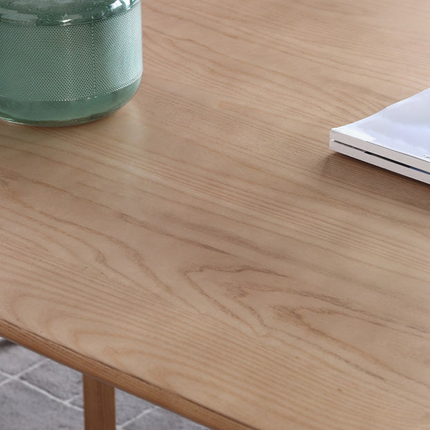 Modern Ash Wood Kitchen Table for Restaurant Rectangle Dining Table with 4 Legs
