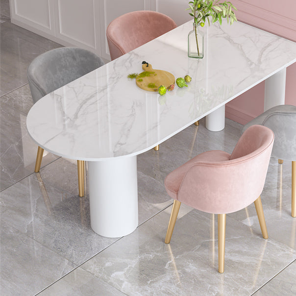 Freeform Sintered Stone White Table Simplicity 3 Legs Table for Home