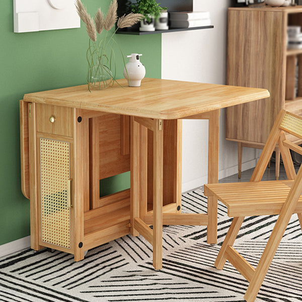 Mid-Century Table Solid Wood Folding Dining Site Table,51.2"L x 35.4"W x 29.5"H