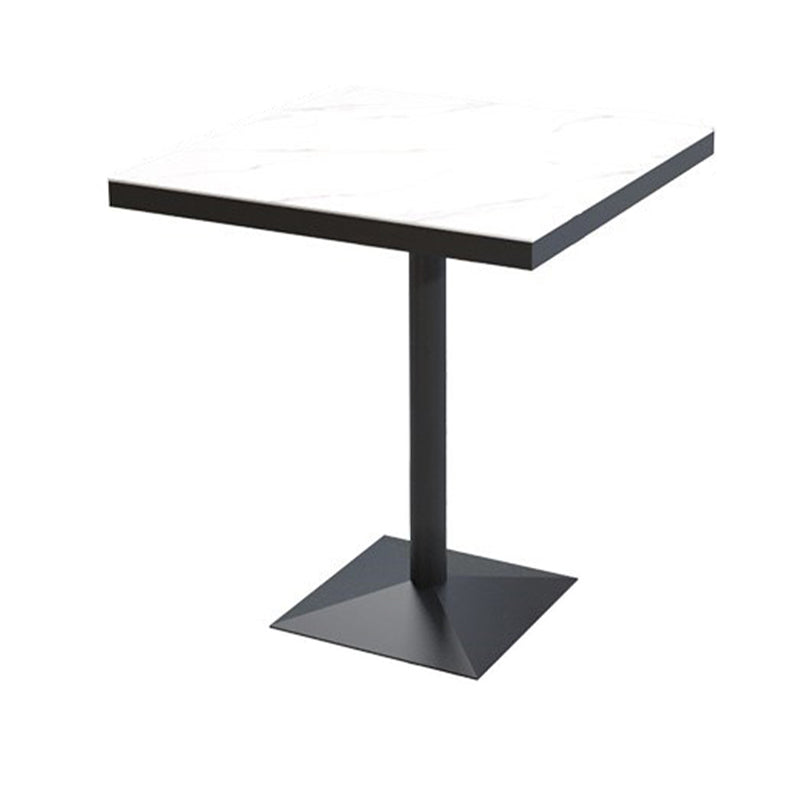 Sintered Stone Dining Table Industrial Square Dining Table with Metal Base