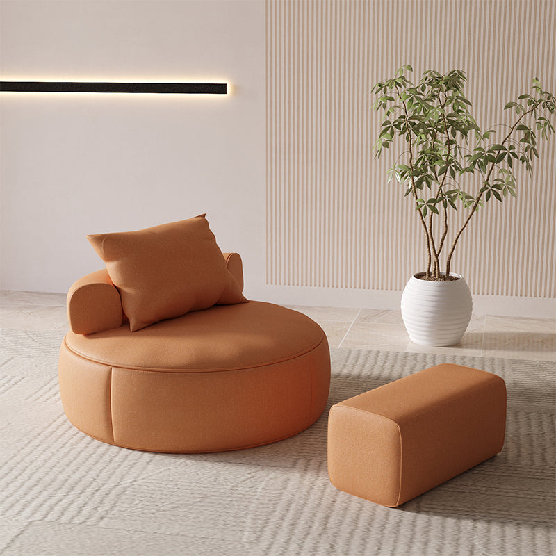 Mid-Century Modern Armless Accent Chair Fixed Back Accent Room Chair for Bedroom